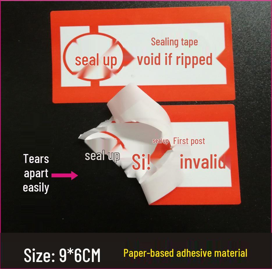 Tear-Resistant Anti-Tamper Warranty Seal & Anti-Theft Fragile Label Sticker