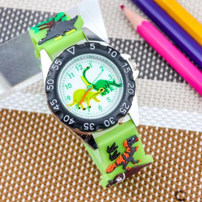 Orologio 3D Cartone Animato Dinosauro Bambini Studenti Orologi da Polso al Quarzo
