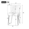 Velvet Dining Chair, Set of 6, Luxurious, Living Room, Bedroom, Lounge Chair with Four Golden Metal Support Legs, Lumbar Support, Beige