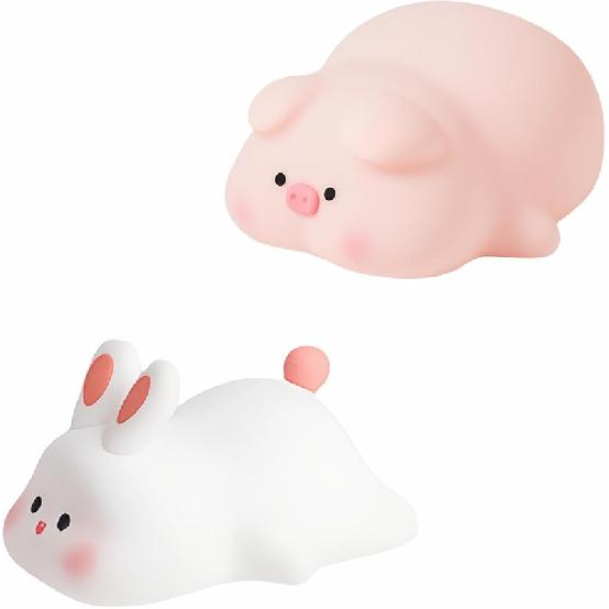 2024 Cute Pumpkin Night Light, Touch Lamp with 3 Brightness Levels, Soft Silicone Rechargeable Warm Light for Women and Kids