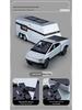 1:32 Tesla Pickup Truck Toy with Caravan: Alloy Pull-back Model with Sound, Light, and Opening Doors