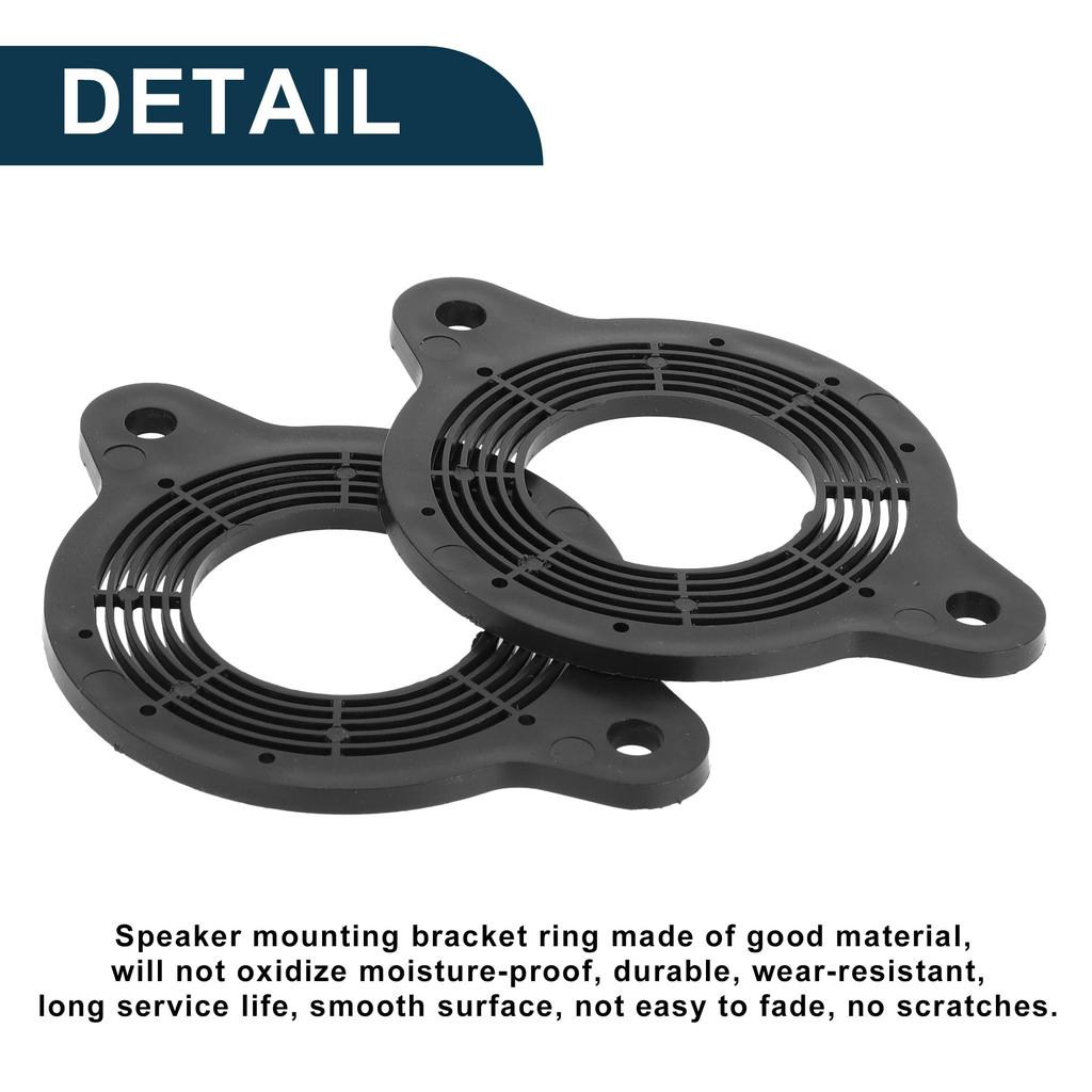 TUCKBOLD Speaker Spacer Ring Midrange Speaker Spacer Adapter for Toyota Waterproof Speaker Subwoofer Mount Spacer Racket Ring Black 2pcs