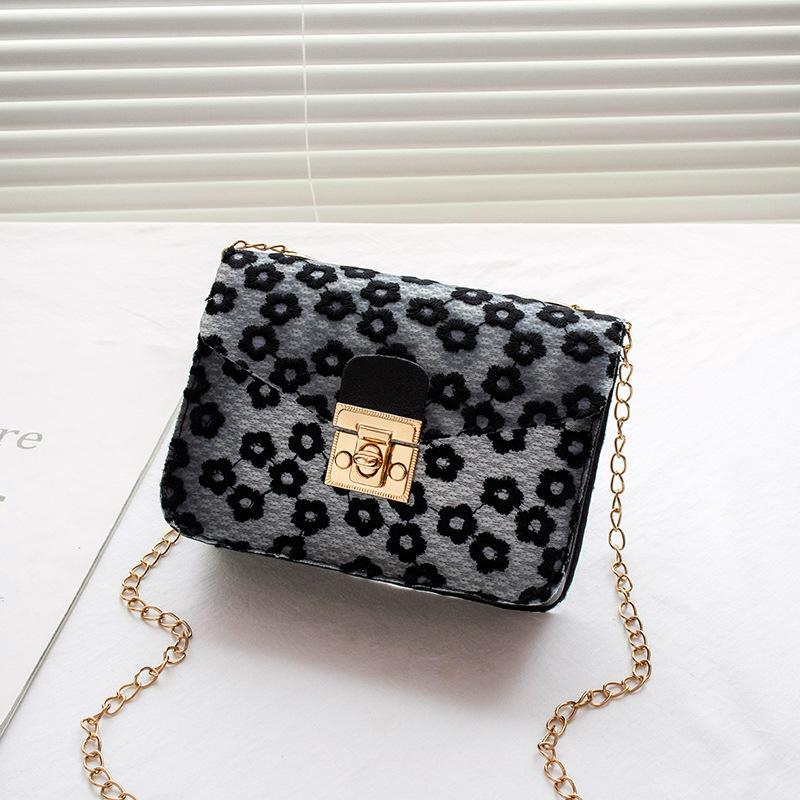 Spring New Product Fashion Lace Small Square Bag Casual Mobile Phone Bag Mini Women's Bag Chain Bag