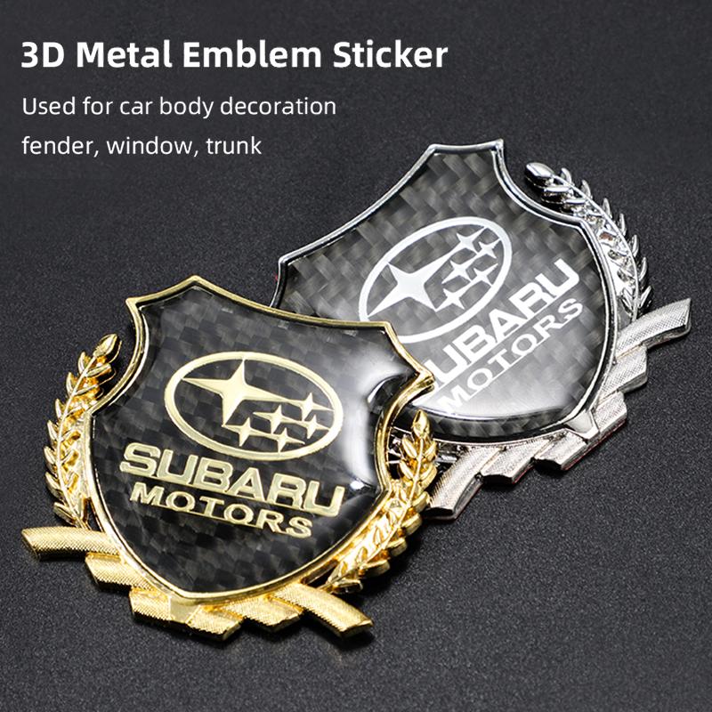 2Pcs 3D Metal Car Logo Stickers Auto Body Decorative Emblem Badge For Subaru Impreza Legacy WRX STI Forester Outback Crosstrek VV999
