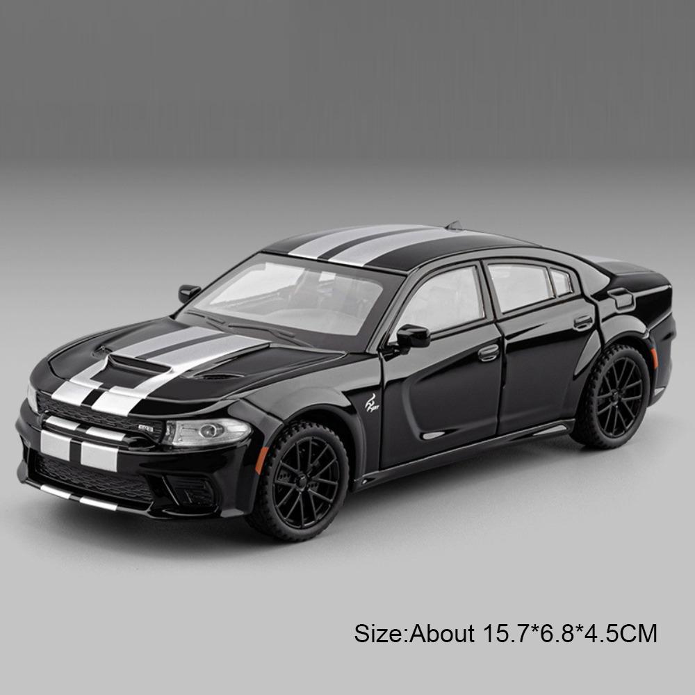 1:32 Scale Charger 1970 Classic Car Model Toy Alloy Diecasting Pull Back Sports Cars Models Sound Light Gifts for Kids Boys