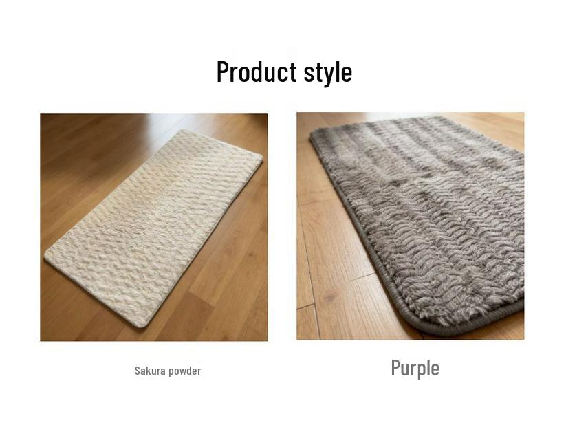 Machine Washable Non-Slip Coral Fleece Rug for Bedside & Bathroom