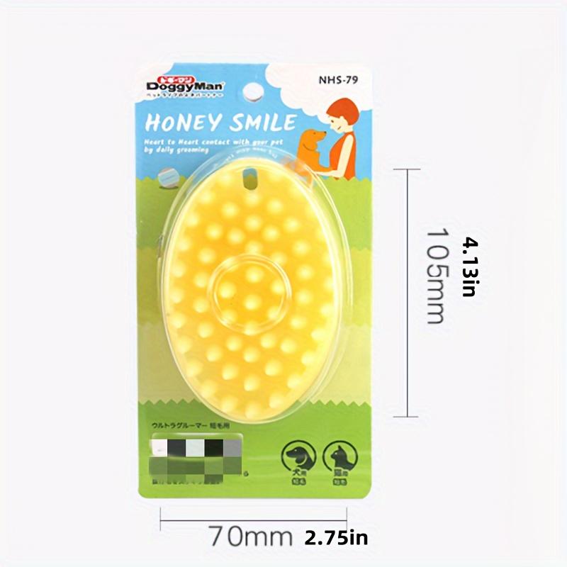 

1pc Pet Supplies Dog Cat Massage Brush Comb Cleaner Puppy Hair Removal Scrub Cleaning Tool Soft Gentle Silicone Hair жёлтый