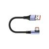Compact USB To Type C Fast Charging Cable Short Nylon Braided Data Cord for Phones Tablets Portable Charging 15/30cm