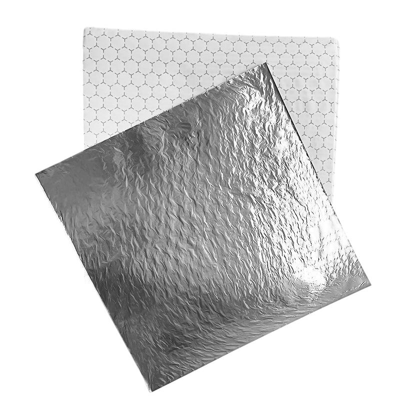 100 Fogli Carta Alluminio Isolante, Carta Carta Resistente al Grasso per Sandwich, Hamburger, Pranzo, Cibo da Asporto, Cibo Caldo 30*30cm