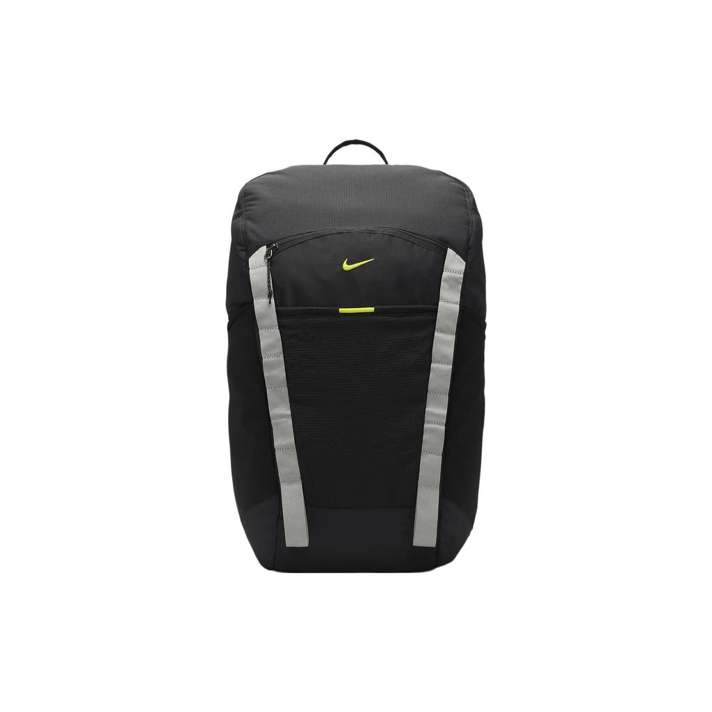 New Nike Fabric Backpack Regular Men's Black & Fine Gray & Atomic Green DJ9677-010