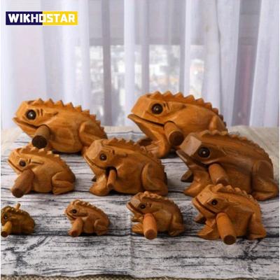 1 Stück Thailand Frosch Holzschnitzerei Ornamente Handgeschnitzte Kröte Kreative Vokalspielzeuge Massivholz Kröte Handwerk Landschaftliche Souvenirs