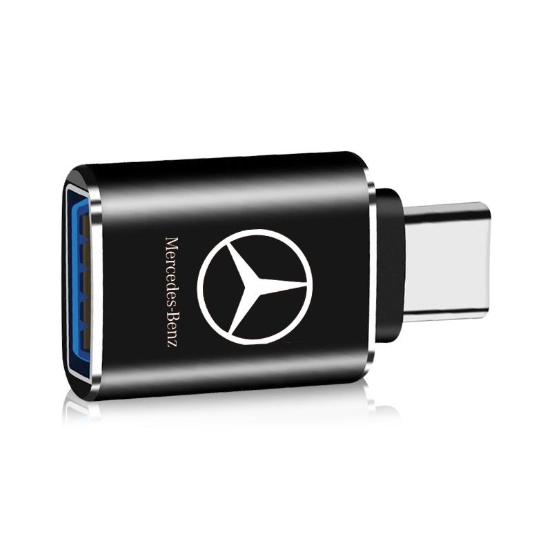 1 ks Nabíjecí adaptér do auta Typ-C na USB Konvertor Autopříslušenství Pro Mercedes-Benz C500 C200 C300 B C E GLA CLA GLK GL ML GLE Třída Autopříslušenství