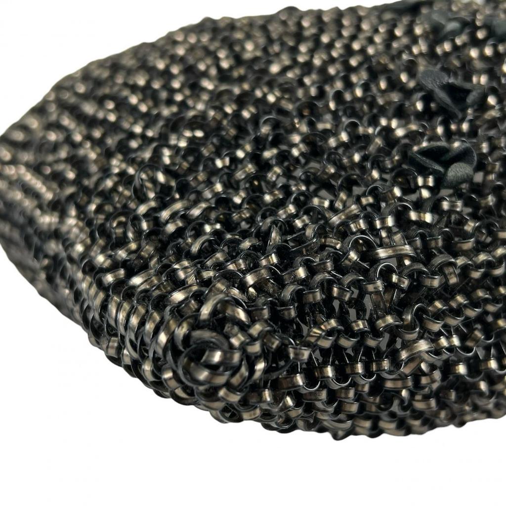 ANTEPRIMA Glitter Flower motif Handbag wire black Women Used