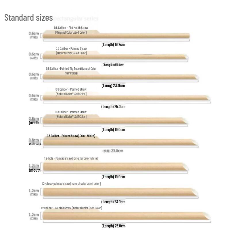 Jiebangda Disposable Biodegradable Kraft Paper Straws