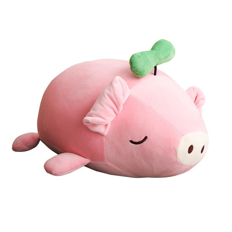 New Cute Down Cotton Sprouting Grass Pig Doll Plush Toy Children Girls Sleeping Comfort Doll Pillow Xmas Gift  Anime Plush