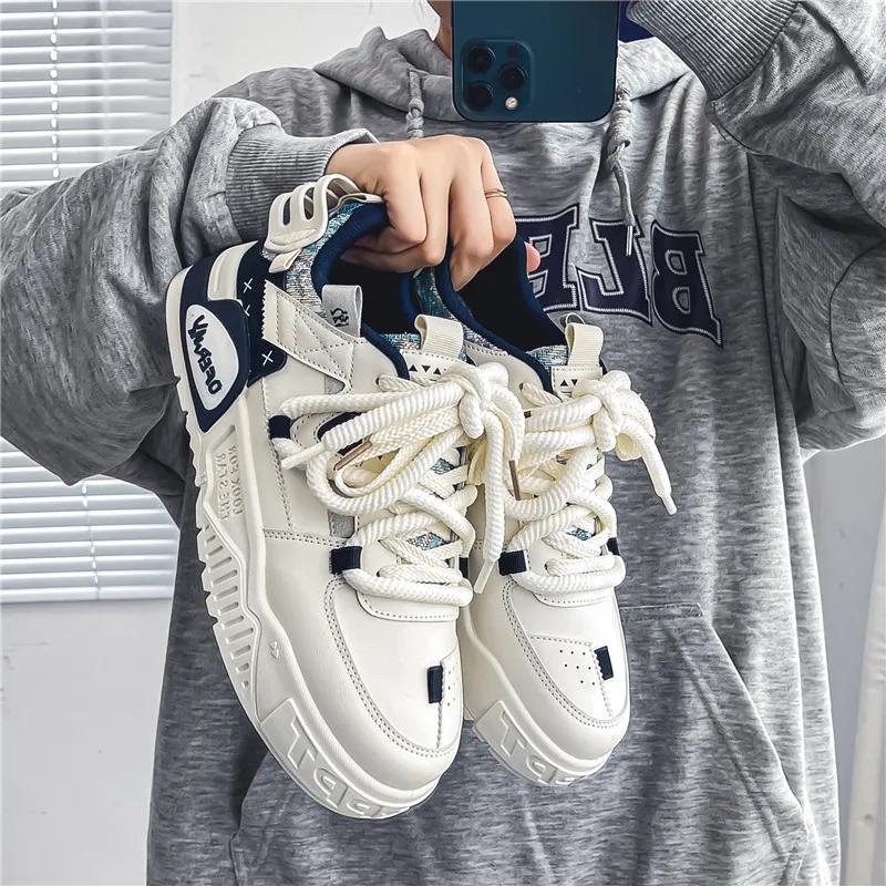 Fashion Trendy All-match Men's Casual Sneakers Popular Comfortable Men's Sports Shoe Light Outdoor Athletic Sneaker Flat Shoes for Men