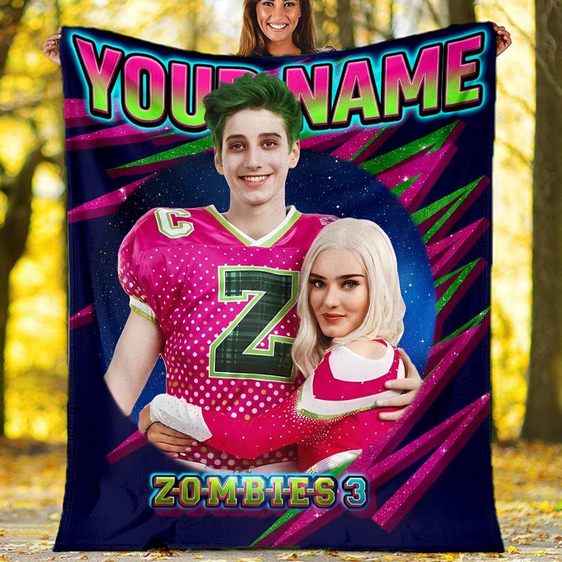 Customiz Name Personality Zombies Blanket Soft&Warm Office Bed Travel Lunch Break Blanket,Gift All Seasons