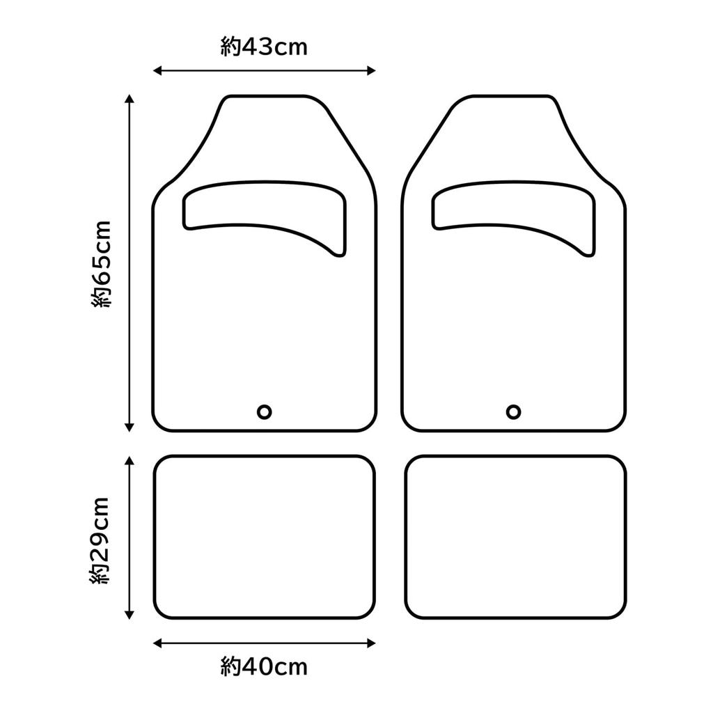 MOMO Classic Floor Mats, One Size Fits All, Set of 4, Italy, Milan