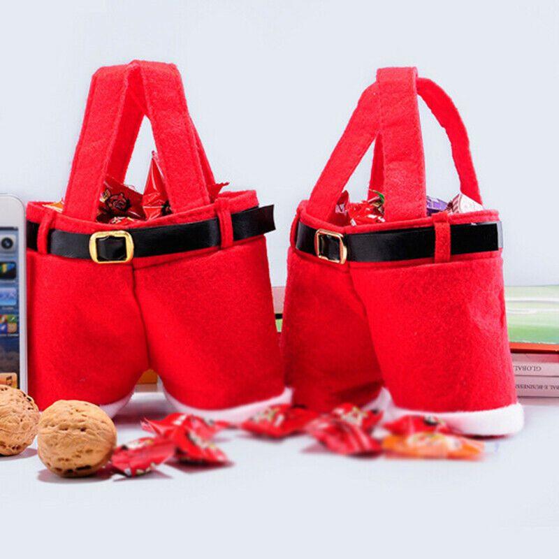 Santa Claus Pants Shaped Christmas Candy Gift Bag For Joyful Holiday Celebrations**
