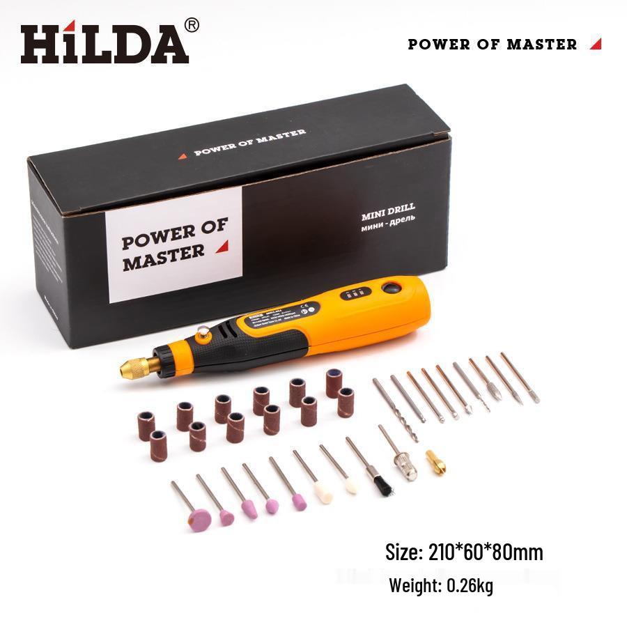 HiLDA 3.6V Electric Grinder & Engraving Pen - Portable USB Lithium Battery for Fine and Egg Carving