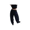 Nike Sportswear Phoenix Fleece Solid Color Mid Waist Fashion Versatile Fleece Tapered Casual Pants Women Bottoms Black Sail-White HJ0899-010