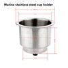 Boat Accessories Stainless Steel Folding Cup Drink Holder for Marine Yacht Truck RV Elevating Desk Drink Holder Ashtray Cup
