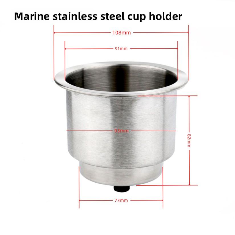 Boat Accessories Stainless Steel Folding Cup Drink Holder for Marine Yacht Truck RV Elevating Desk Drink Holder Ashtray Cup 02