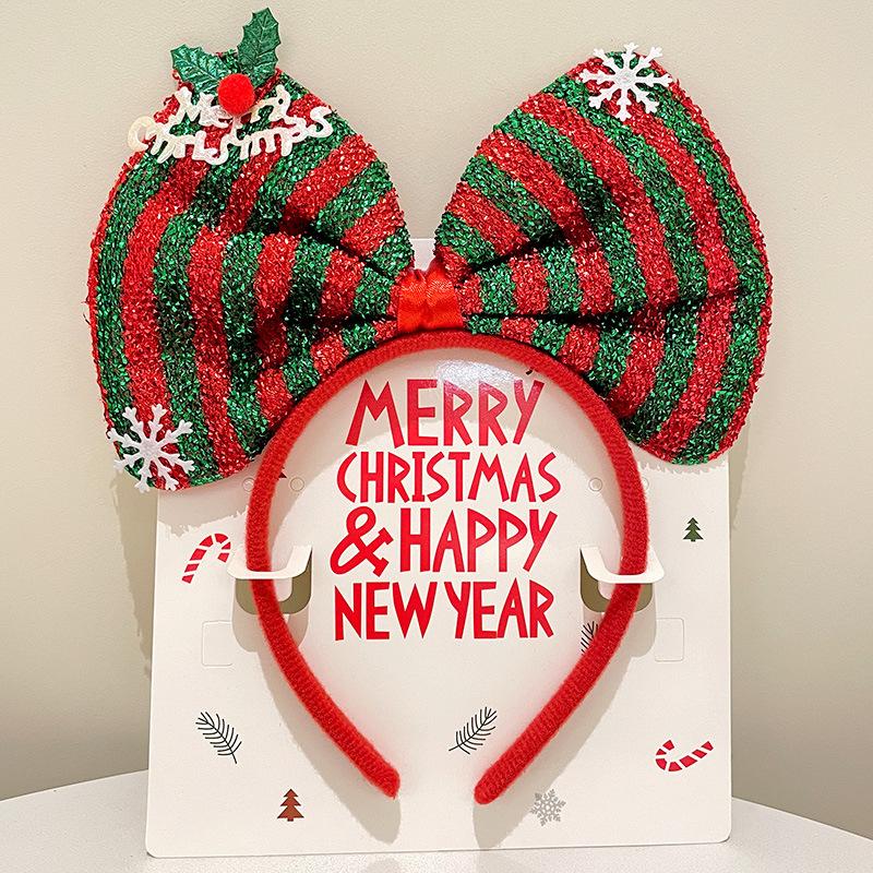 

Рождественская тема Повязка на голову Женская Девичья Головной убор Повязка на голову Праздничная Лента для волос Украшения A3