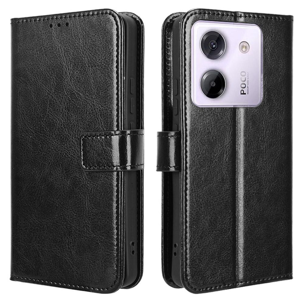 For Xiaomi Poco M7 Pro 5G Case Crazy Horse Texture PU Leather Phone Wallet Cover