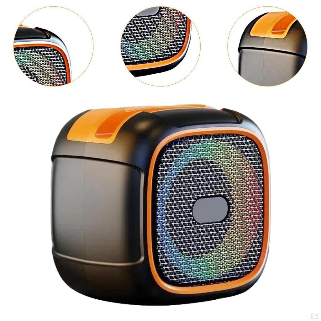 Portable BT Speaker TF USB Playback Powerful Subwoofer Practical with Phone Holder Rbg