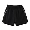 2024 Men's American Style Quick-Dry Reflective Running Shorts, Three-Quarter Length Fitness Pants