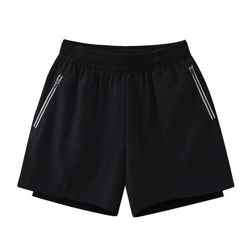2024 Men's American Style Quick-Dry Reflective Running Shorts, Three-Quarter Length Fitness Pants