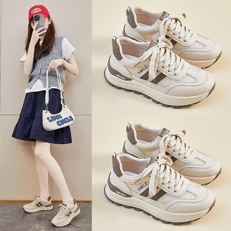 New Dad Shoes for Women In Summer Student Sports and Leisure Street Photography Mesh Breathable and Heightened