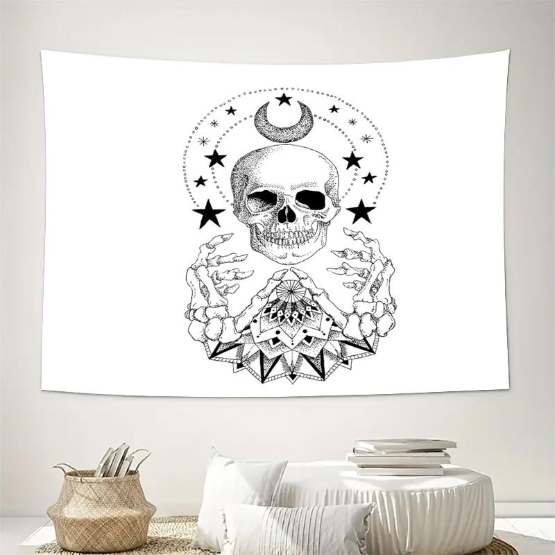 Boho Tapestry Wall Hanging Gothic Decor Celestial Moon Mandala Art Psychedelic Room Decor Festival Wall Art Vintage Home Textile