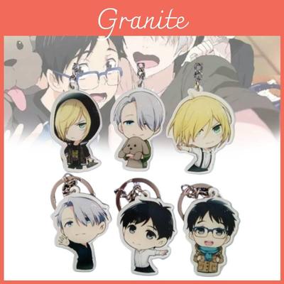 Stylish Yuri On Ice Acrylic Keychain Anime Merchandise Unisex Keyring Accessory