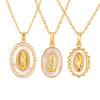 Fashion Gold Necklace Cross Oval Virgin Pendant, Personalized Accessories 323