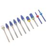 10pcs Nails Drill Bits Rotatable With Storage Case Tungsten Steel Nail Grinding Head Sets