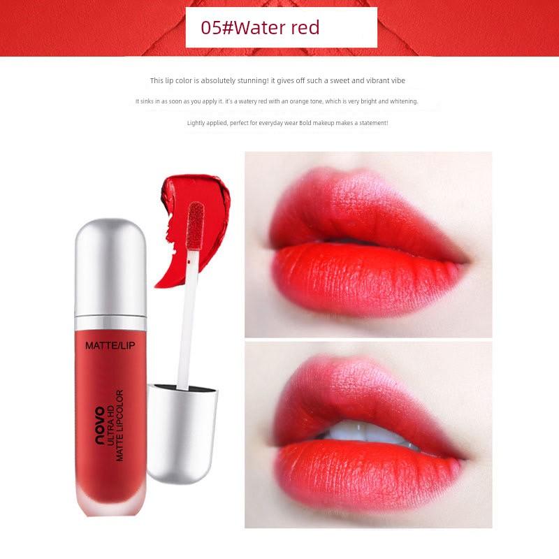 Novo Milk Soft Ice Cream Velvet Lip Glaze, Noble Matte Finish, Long-Lasting, Smooth and Pigmented Lip Gloss, Genuine Product