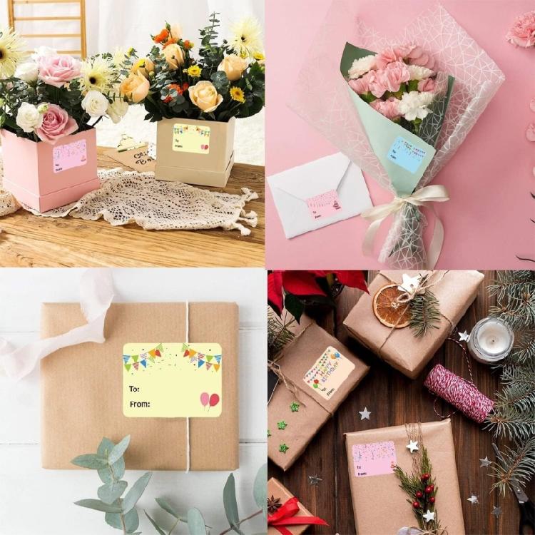 300 Unidades Adesivo Etiqueta de Nome de Aniversário Adesivo Etiqueta de Embalagem para Envelopes Convites de Aniversário Caixa Decoração de Casa