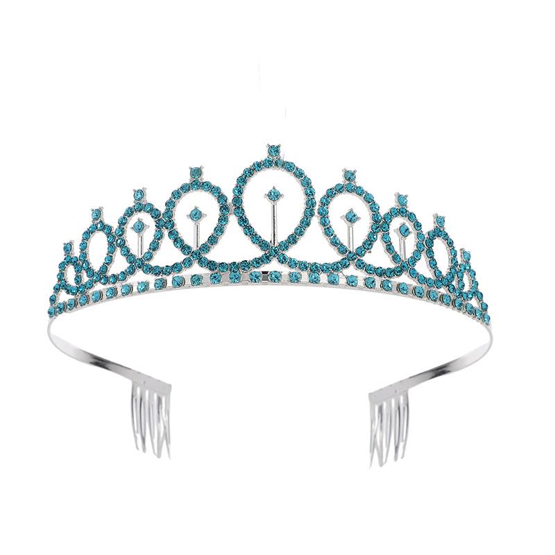 Serre-tête couronne d'anniversaire tiare de mariée accessoires pour cheveux en strass couronne en alliage couronne de princesse fête d'anniversaire