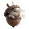 Forest Animal Acorn Ornaments Acrylic Cute Christmas Trees Hanging Decorations Rustic Home Decor Holiday Gift for Animal Lovers