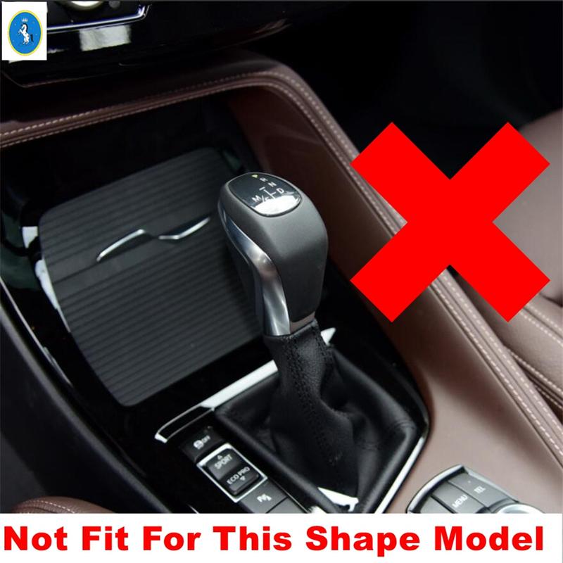 Auto Gear Head Shift Knob Handle Decor Panel Cover Trim Fit For BMW X1 F48 / X2 F39   Carbon Fiber Interior Accessories