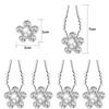 Formemory Bridal Hair Pearl Flower Ornaments Head Formal Wedding Hair Hair Hair Clip for Entrance and Parties Ornaments, Hairpins, (6 Pieces), U-pins