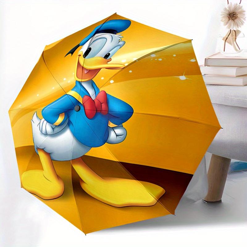 1pc Yellow Donald Duck Automatic Opening and Closing Umbrella - Suitable for Various Occasions, Outdoor Activities, Lightweight and Durable