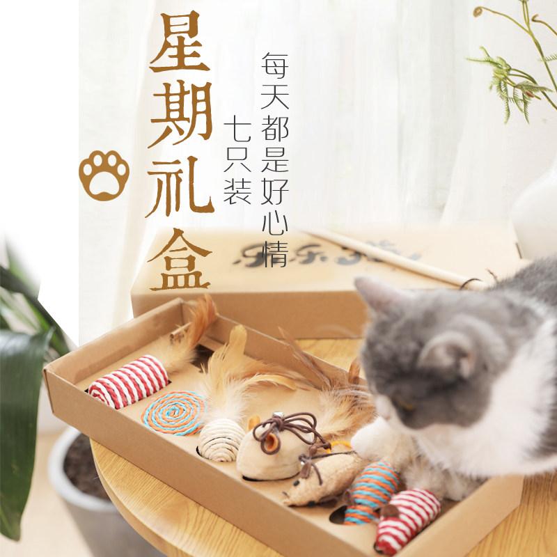 

Cat teaser stick, gnashing stick, kitten self-hi and boredom relief set