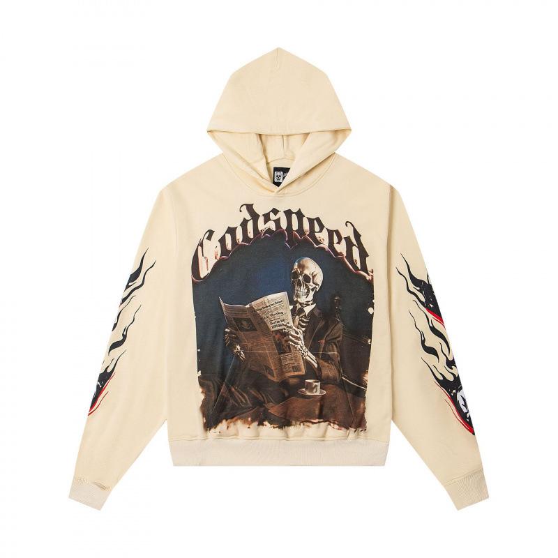 odspeedss autumn and winter new direct injection printing wash water retro pure cotton hip hop beauty trend hoodie sweater