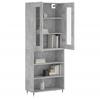 VidaXL Highboard Concrete Grey 69.5x34x180 Cm Engineered Wood 3198709