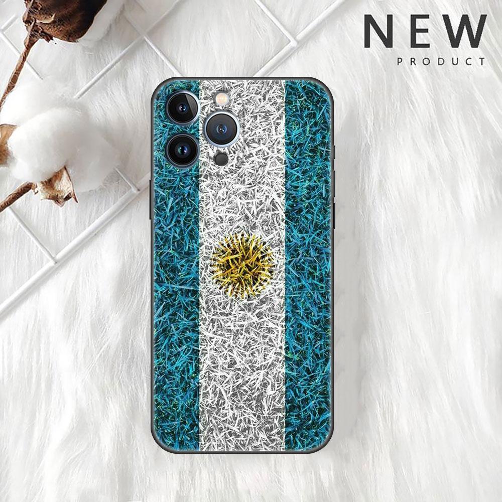 Repubblica Argentina Custodia Per Apple iPhone 11 13 14 12 Pro Max 7 8 XR X 6 5 5S SE 2022 13ProMax Silicone Nero Phone Funda