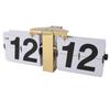 Automatic Flip Clock Mechanical Clock Battery Powered Retro Digital Flip Down Clock for Desktop Standing Wall Hanging
