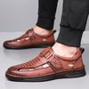 Men's Sandals Shoes  Genuine Leather Anti-slip Breathable Hollow Outdoor Sports Beach Shoes Casual Sandals